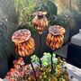 Set Of Three Copper Seed Head Garden Planter Stakes, thumbnail 2 of 9