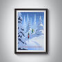 Go Snowshoeing Travel Poster Art Print, thumbnail 1 of 8