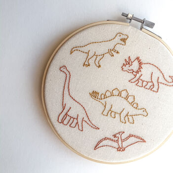Dinosaur Hand Embroidery Hoop, 6 of 9
