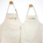 Pastel Rainbow Parent And Child Matching Apron Set, thumbnail 2 of 3