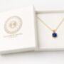 Gold Lapis Lazuli Pendant Necklace, thumbnail 6 of 9