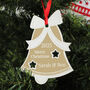 Personalised Golden Bell Christmas Tree Decoration, thumbnail 2 of 5