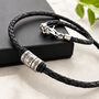 Leather Necklace For Men Personalised With Names, thumbnail 2 of 12