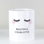 Personalised Eyelashes Ceramic Makeup Brush Pot, thumbnail 4 of 5