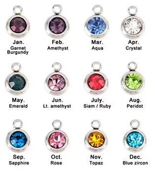 Personalised Heart Charm Name Necklace With Birthstone, 2 of 8