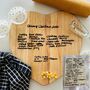 Treasured Recipe From A Loved One Heart Chopping Board, thumbnail 1 of 5