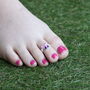925 Silver Colourful Butterfly Bichiya Midi Toe Ring, thumbnail 2 of 7