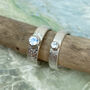 Moonstone June Birthstone Ring In Textured Sterling Silver, thumbnail 8 of 10