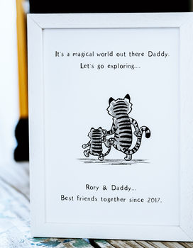 Personalised Daddy Friendship Adventure Quote Print, 2 of 2