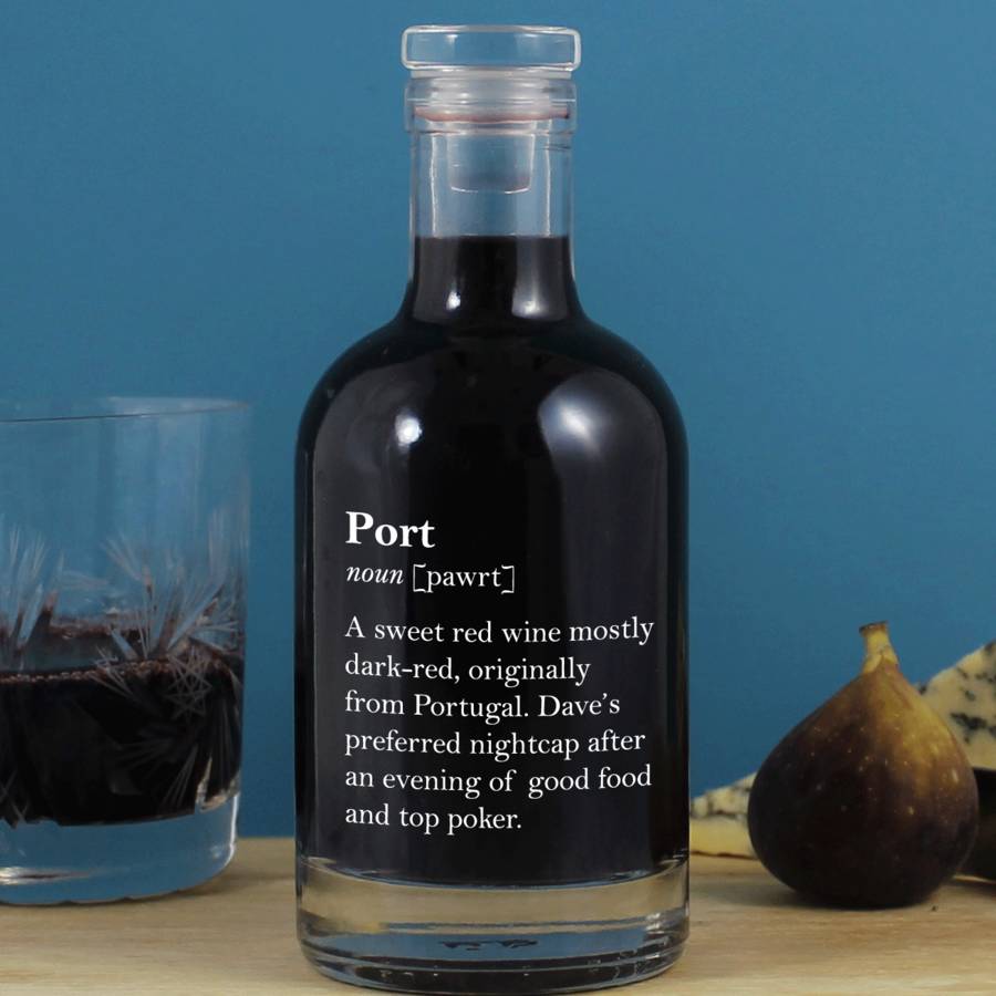 funny personalised port definition decanter by copper and sable