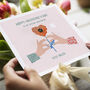 Personalised Modern Flower Valentine's Day Card, thumbnail 5 of 8