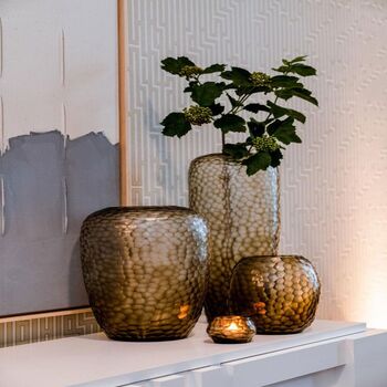 Hematite Candleholder H9 D11 Cm Steelgrey, 3 of 5