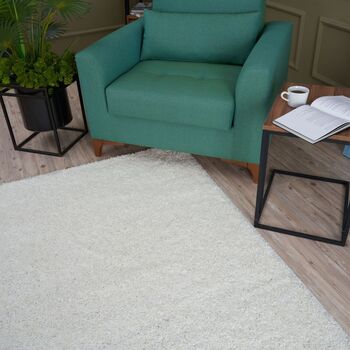 The Rugs Plain White Shaggy Rug, 5 of 8
