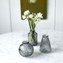 Grey Glass Bud Vase Set Of Three, thumbnail 3 of 3