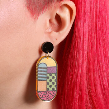Graphic Pattern Acrylic Earrings, 3 of 9
