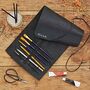 Personalised Buffalo Leather Roll Up Pencil Case, thumbnail 3 of 11