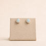 Sterling Silver Oval Opal Stud Earrings, thumbnail 3 of 9