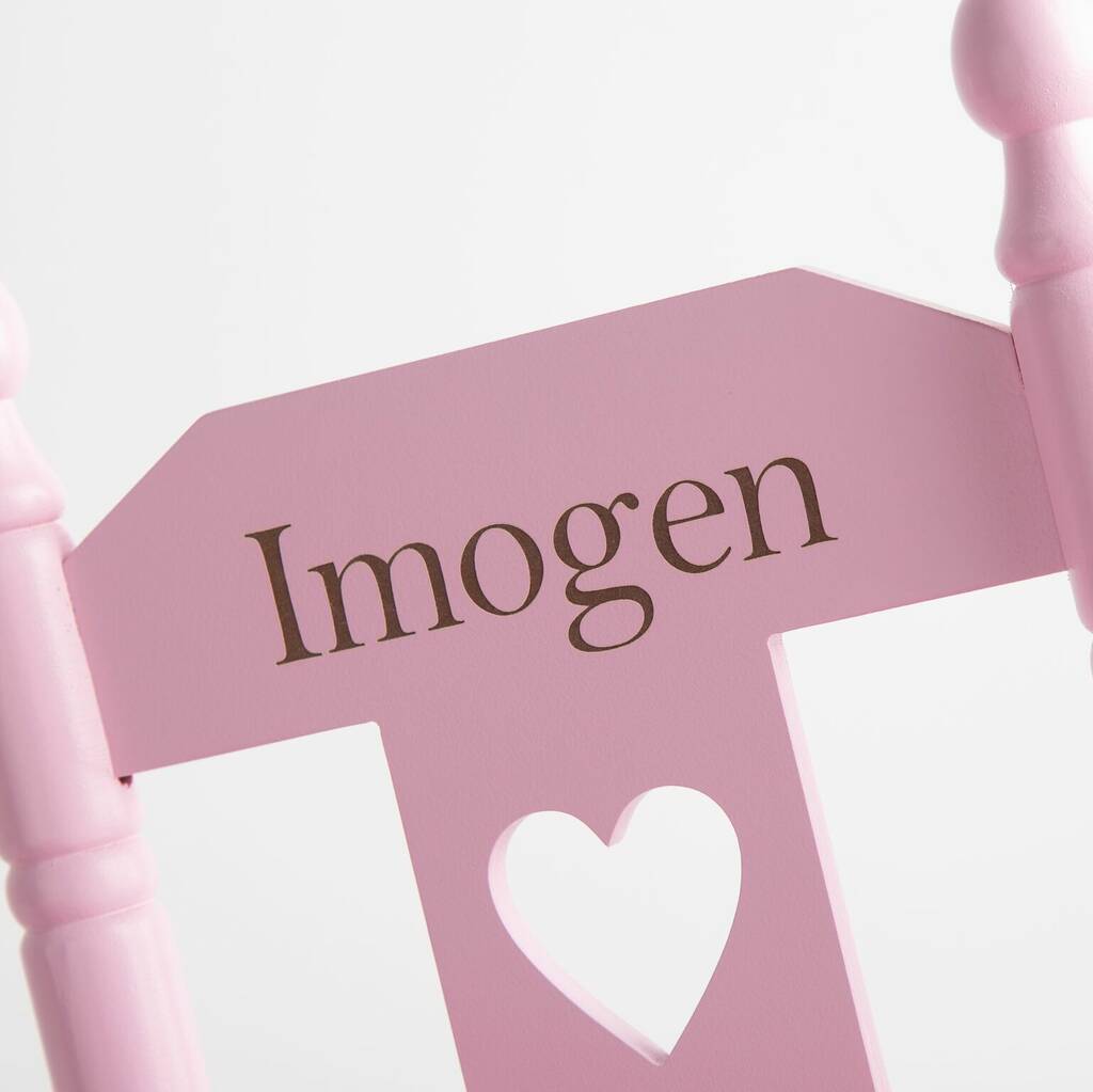 Personalised Pink Wooden Kids Rocking Chair By My 1st Years Notonthehighstreet Com