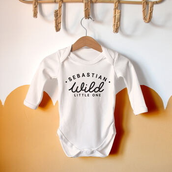 Wild Little One Personalised Adventure Baby Vest, 2 of 5
