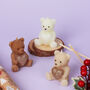 G Decor Soy Wax Teddy Bear With Shiny Heart Candles, thumbnail 2 of 7