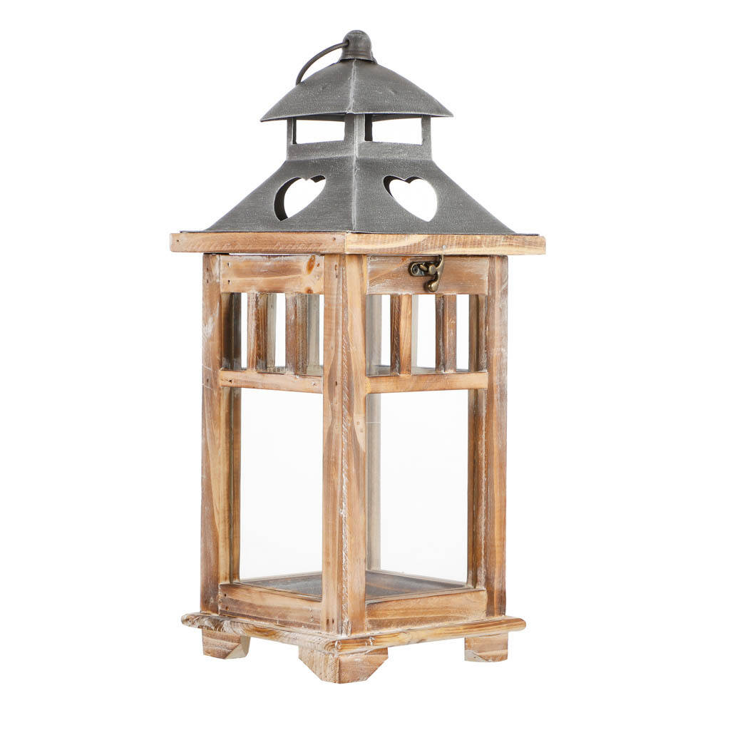 Large Traditional Wooden Candle Lantern By Dibor