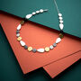 Mixed Metal Contemporary Necklace Modern Geometric Statement Necklace, thumbnail 3 of 3