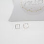 Sterling Silver Mini Geo Square Studs, thumbnail 7 of 10