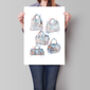 Designer Handbag Collage Poster, thumbnail 1 of 4