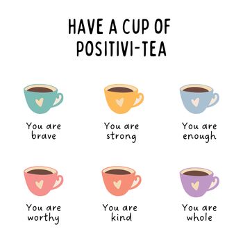 Positivi Tea Positivity Self Affirmation Mug, 3 of 3