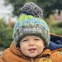 Personalised Winter Child's Pom Pom Hat, thumbnail 1 of 5