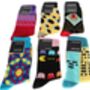 Set Of Six Patterned Socks Gift Box Extreme, thumbnail 2 of 7