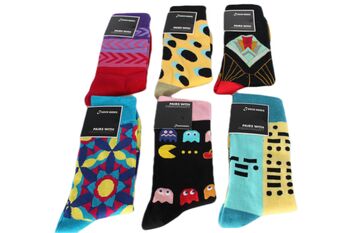 Set Of Six Patterned Socks Gift Box Extreme, 2 of 7