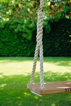 Personalised Oak Adult Garden Rope Tree Swing, 4 of 9