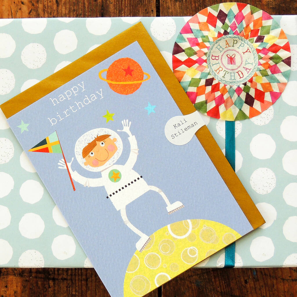 Spaceman Birthday Card By Kali Stileman Publishing | notonthehighstreet.com