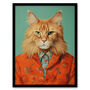Main Coon Ginger Pet Cat Portrait Fun Wall Art Print, thumbnail 5 of 6