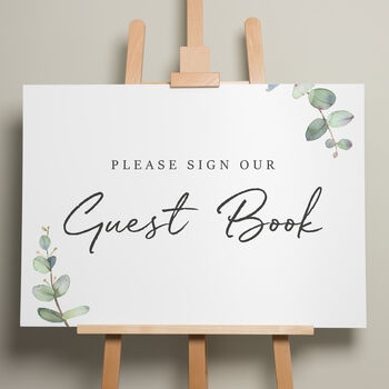 Greenery Wedding Freshen Up Sign 'Aisyah', 6 of 9