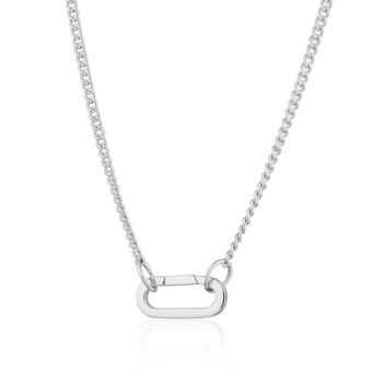 Paperclip Curb Chain Charm Necklace, 8 of 9