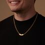 Engraved 5 Mm Black Cuban Chain Necklace, thumbnail 11 of 12