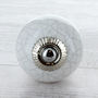 White Round Crackle Cupboard Door Knob Drawer Handle, thumbnail 2 of 5