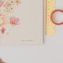 Personalised Notebook: 'Letters To The Bride' With Watercolour Dusky Pink Flowers, thumbnail 3 of 6