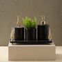 Black Marble Bathroom Set With Gold Hyacinth Detail, thumbnail 1 of 6