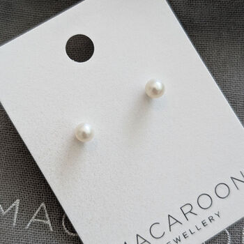 Freshwater Pearl Stud Earrings, 4 of 7