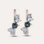 Silver Topaz Gemstone Zaria Earrings, thumbnail 2 of 4