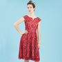 1950s Style Swishy Lace Cocktail Dress, thumbnail 1 of 6