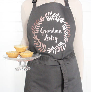 Personalised Christmas Wreath Apron, 2 of 7