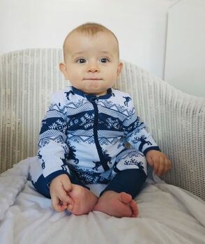 Christmas Pyjamas Family Matching Navy, 5 of 10