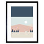 Pastel Geometric Scotland Highland Sunset Art Print, thumbnail 1 of 3