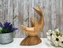 Wooden Dolphin Wine Bottle Holder Hand Carved Dolphin, thumbnail 1 of 7