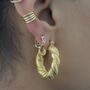Gold Plated Pink Crystal Huggie Earrings, thumbnail 5 of 11