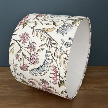 Whinfell Blush Pink Floral Drum Lampshades, 7 of 9